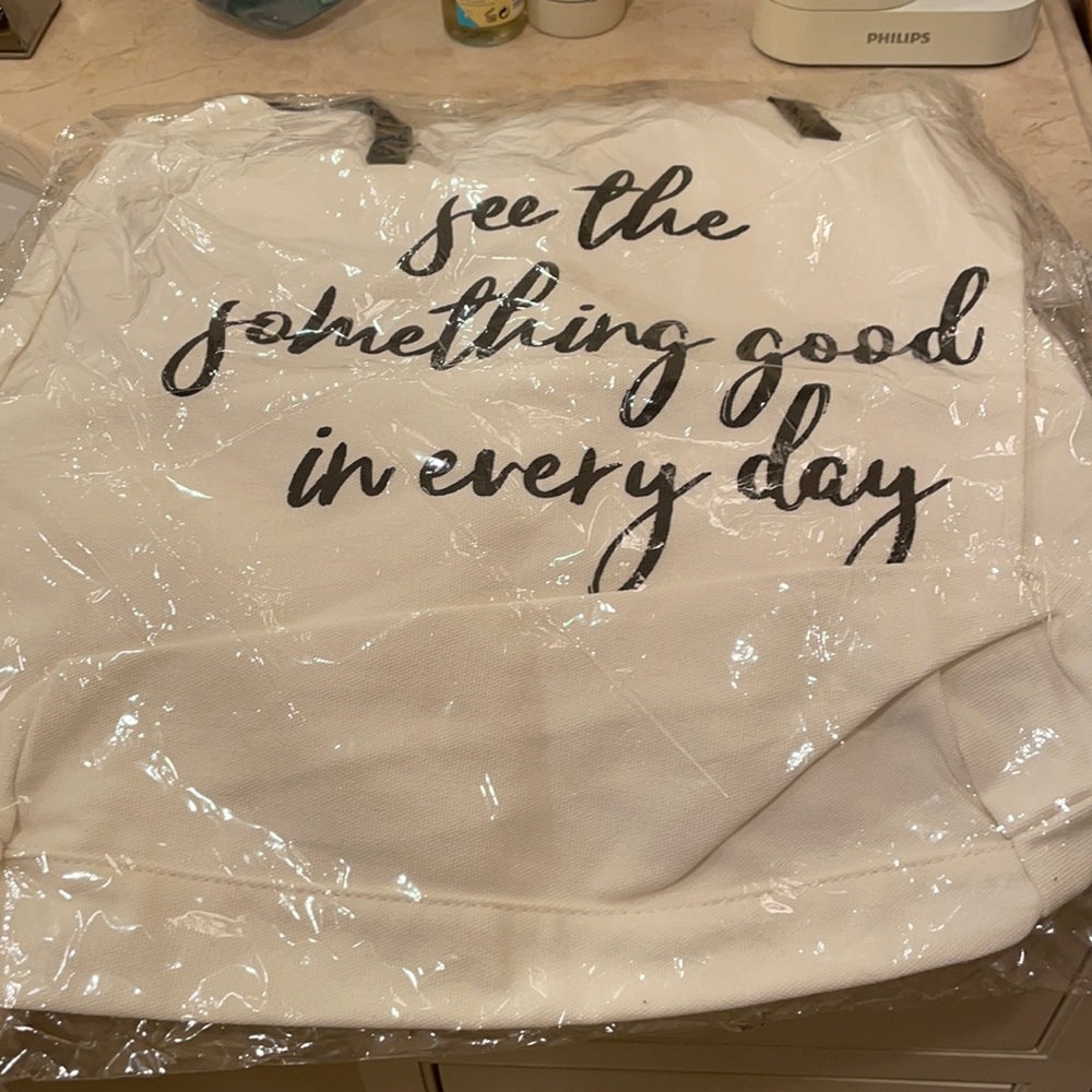 Grace and lace signature quote tote